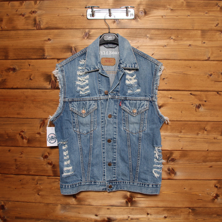 Levi's Gilet di Jeans Custom Denim Taglia L Unisex