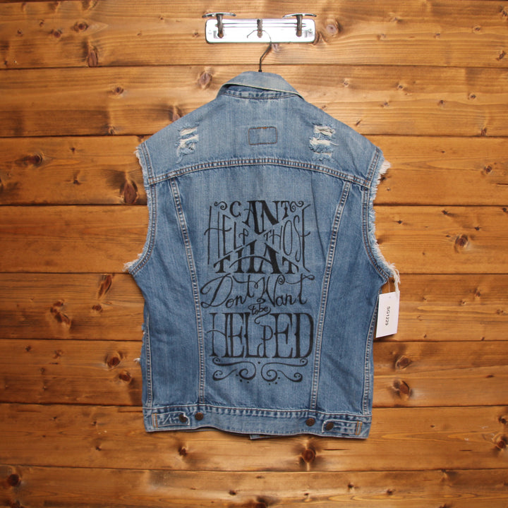 Levi's Gilet di Jeans Custom Denim Taglia L Unisex