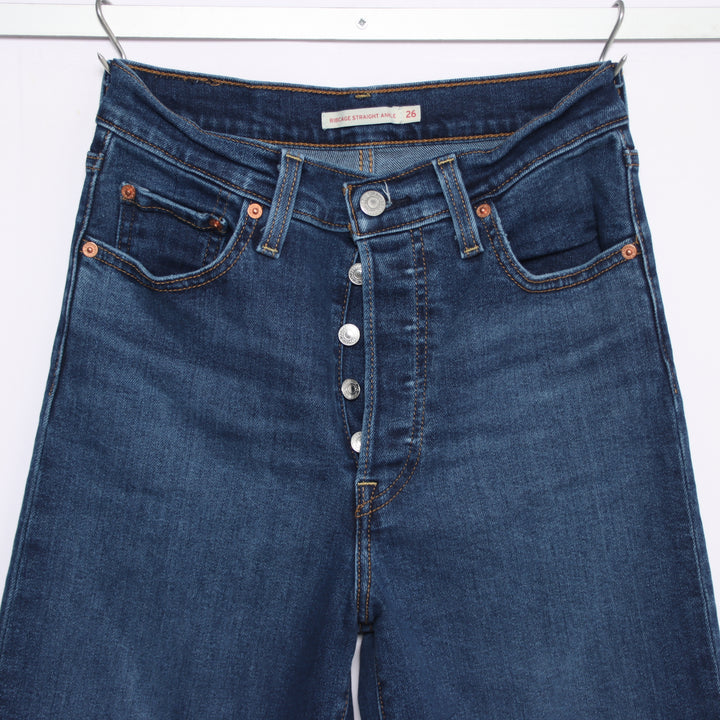 Levi's Ribcage Straight Ankle W26 L27 jeans vintage in denim da donna