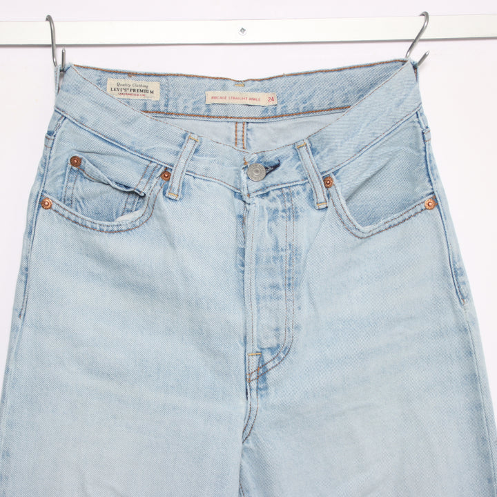 Levi's Ribcage straight ankle W24 L29 jeans in denim da donna