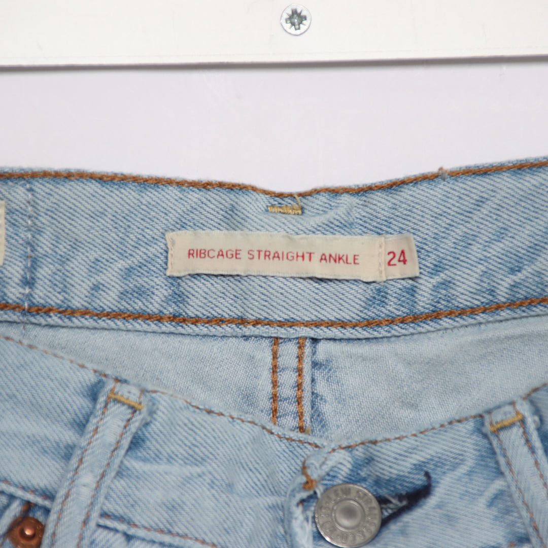 Levi's Ribcage straight ankle W24 L29 jeans in denim da donna