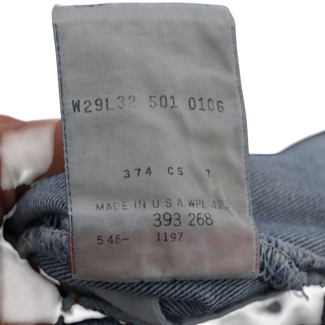 Levi's 501 Jeans Vintage Denim W29 L32 Donna Made in USA