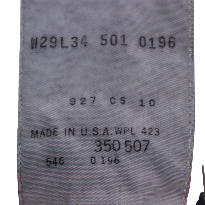 Levi's 501 Jeans Vintage Blu W29 L34 Donna Made in USA