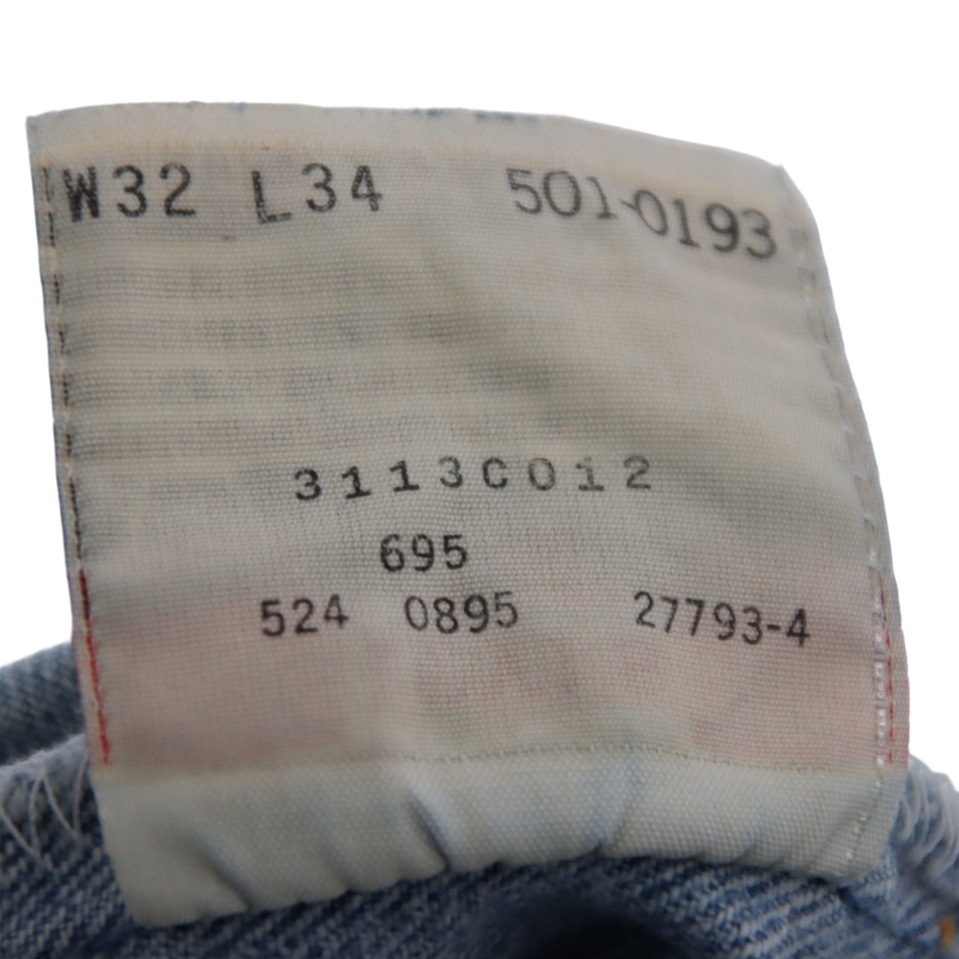 Levi's 501 Jeans Vintage Denim W32 L34 Unisex Made in USA