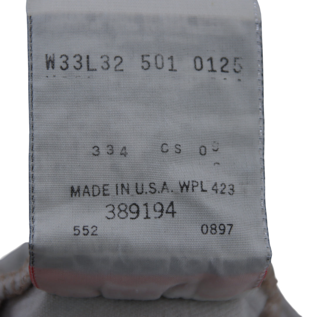Levi's 501 Jeans Vintage Grigio W33 L32 Unisex Made in USA