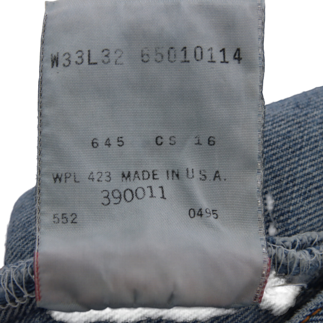 Levi's 501 Jeans Vintage Denim W33 L32 Unisex Made in USA