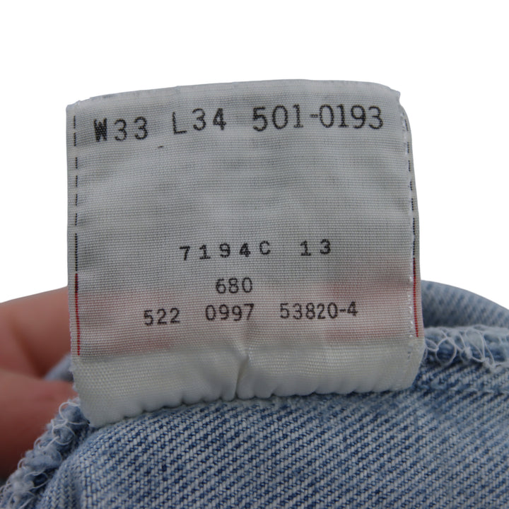 Levi's 501 Jeans Vintage Denim W33 L34 Unisex Made in USA