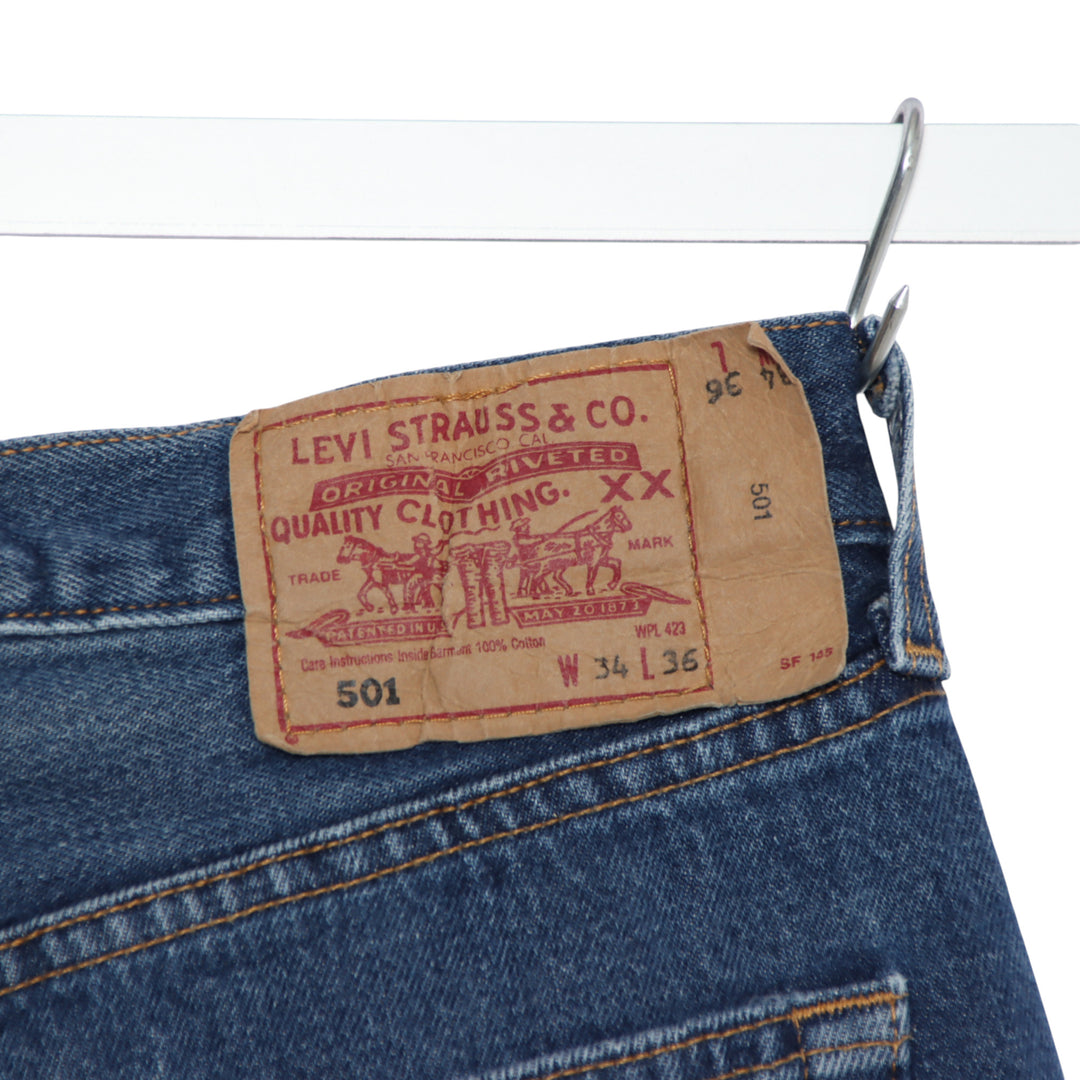 Levi's 501 Jeans Vintage Denim W34 L36 Unisex Made in USA