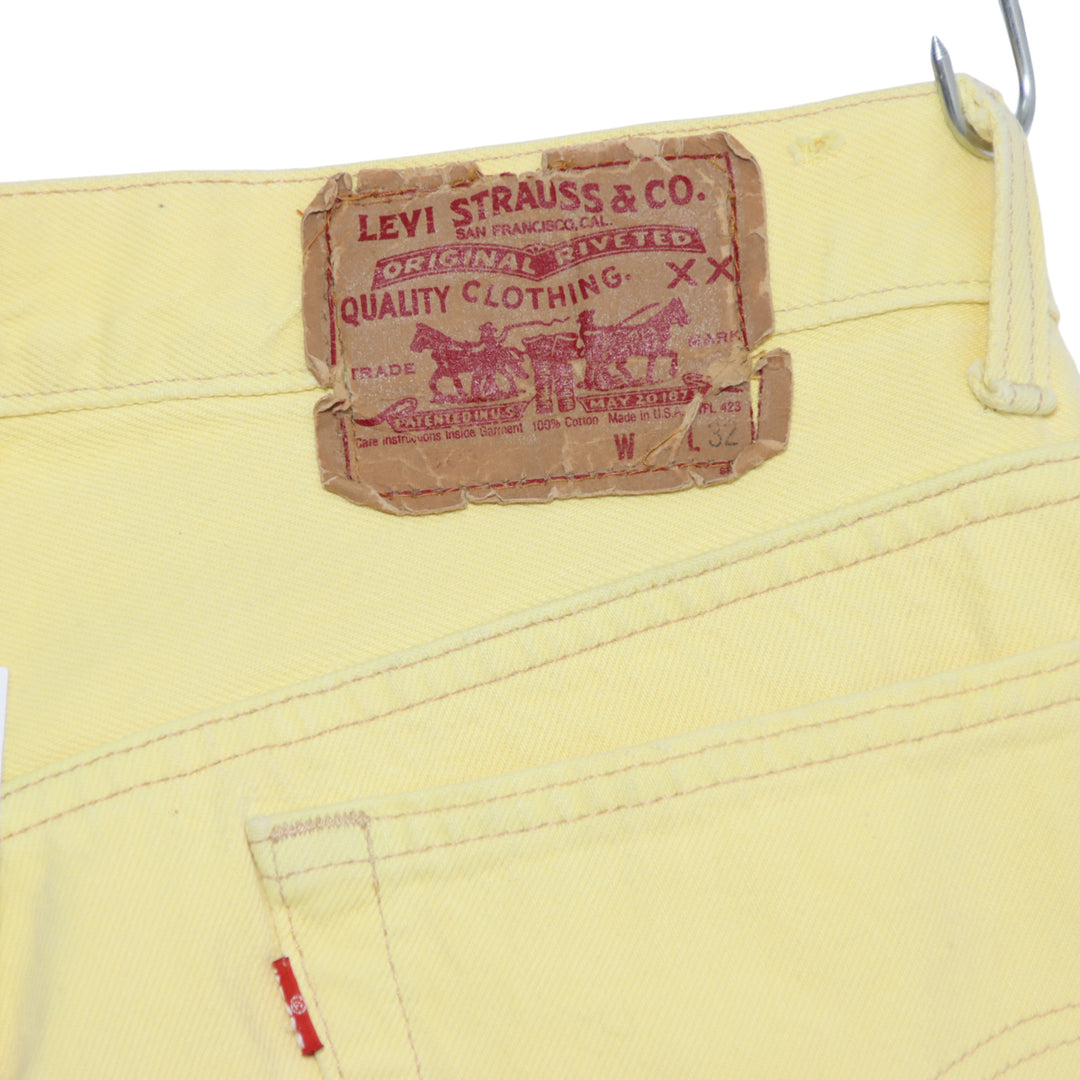 Levi's 501 Jeans Vintage Giallo W36 L30 Unisex Made in USA