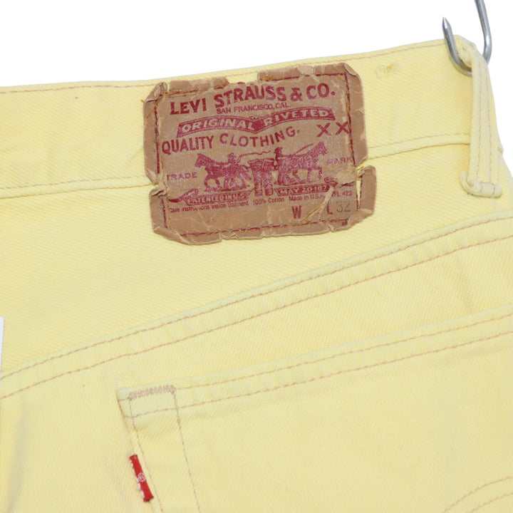 Levi's 501 Jeans Vintage Giallo W36 L30 Unisex Made in USA