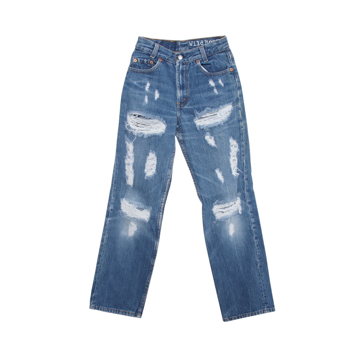 Levi's 501 Slim Jeans Denim W25 L27.5 Unisex Made in USA