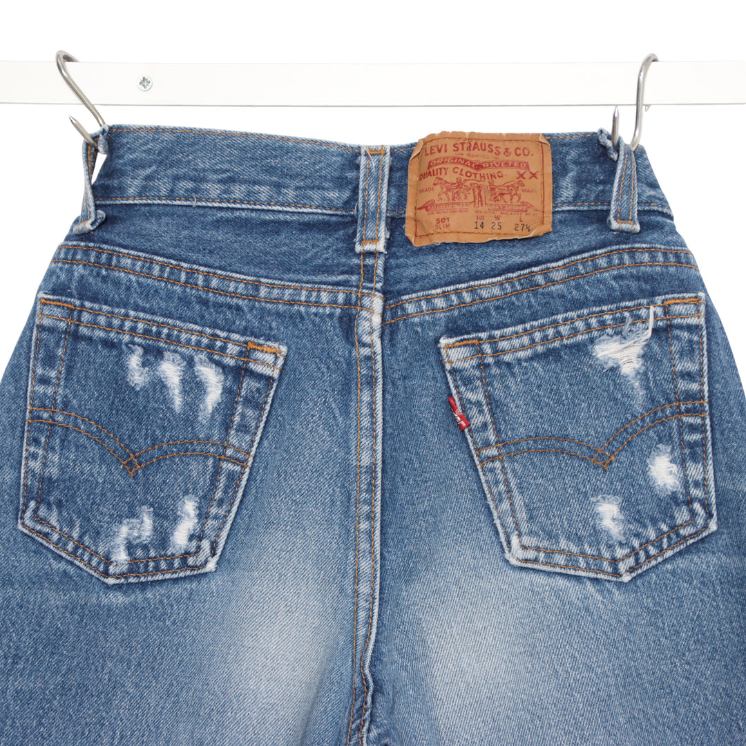 Levi's 501 Slim Jeans Denim W25 Unisex Made in USA – Vintage