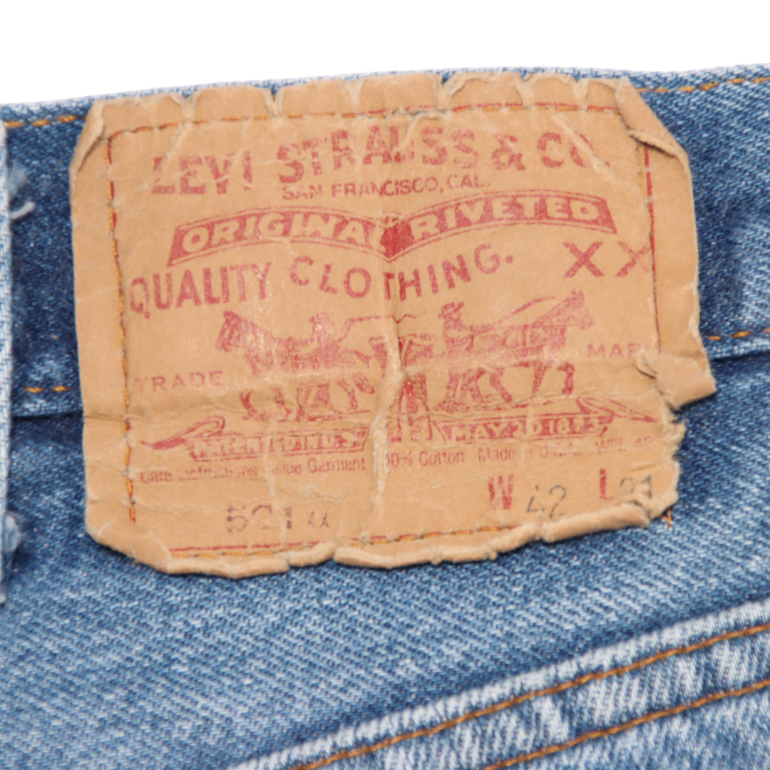 Levi's 501xx Jeans Denim Vintage W42 L31 Uomo Made in USA