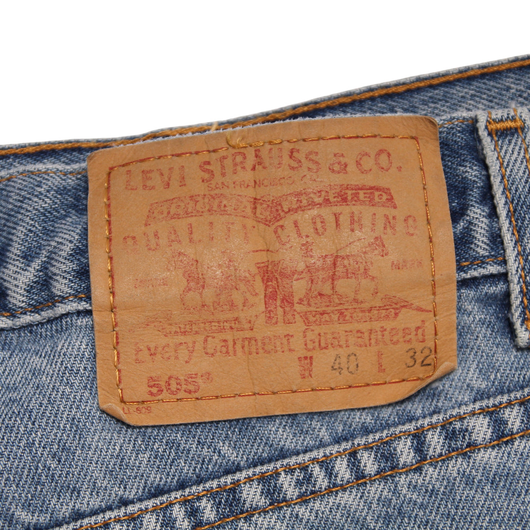 Levi's 505 Regular Fit Jeans Denim W40 L32 Uomo