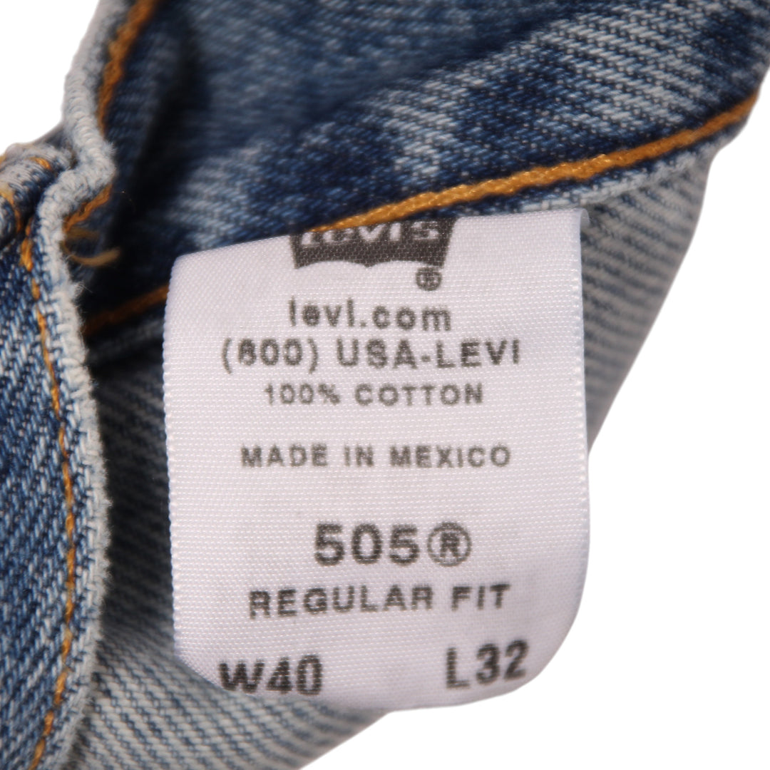 Levi's 505 Regular Fit Jeans Denim W40 L32 Uomo