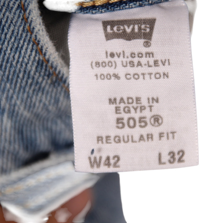 Levi's 505 Regular Fit Jeans Denim W42 L32 Uomo