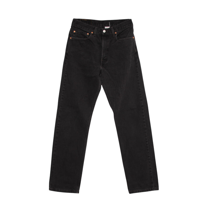 Levi's 505 Regular Fit Jeans Vintage Nero W32 L32 Uomo Made in USA