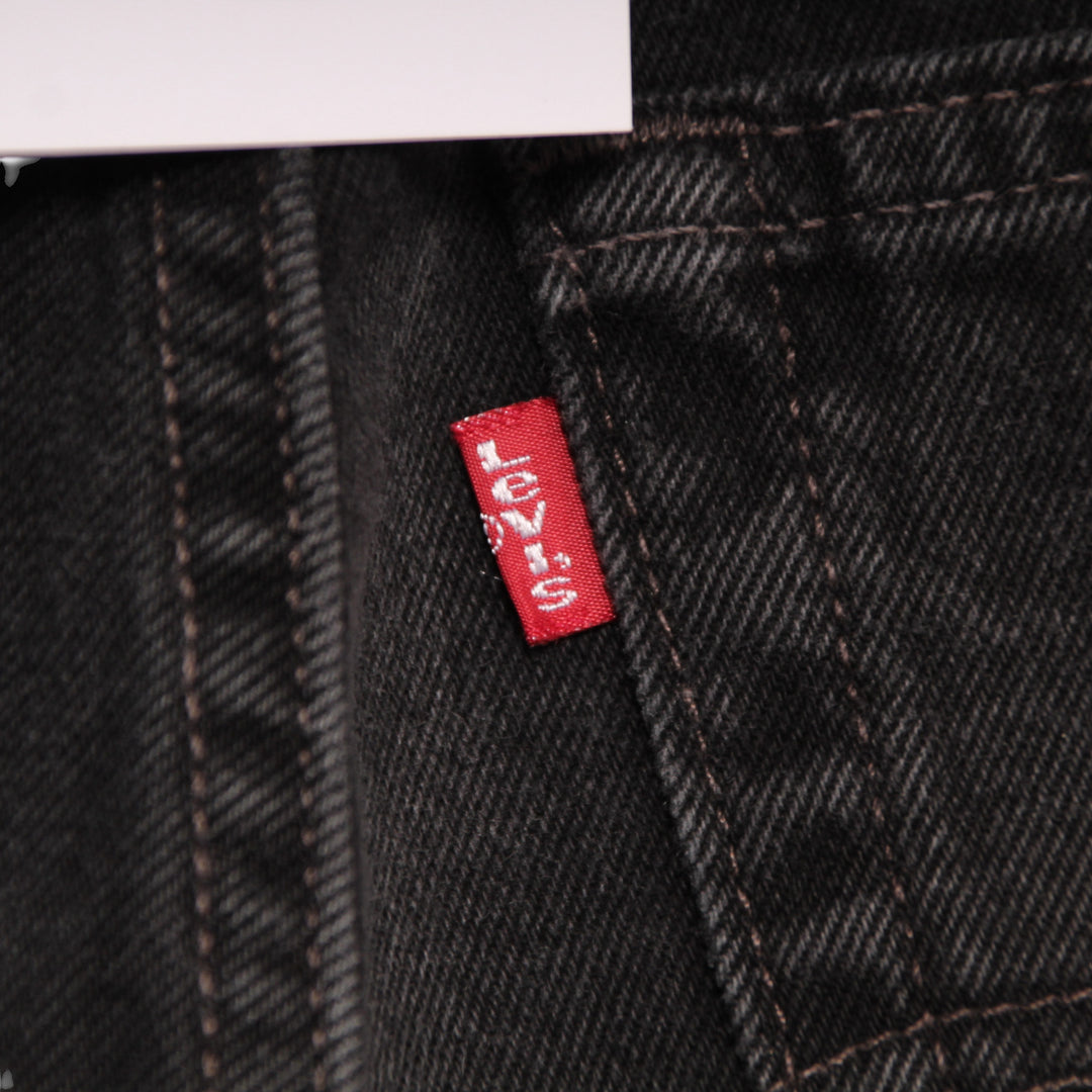 Levi's 505 Regular Fit Jeans Vintage Nero W32 L32 Uomo Made in USA