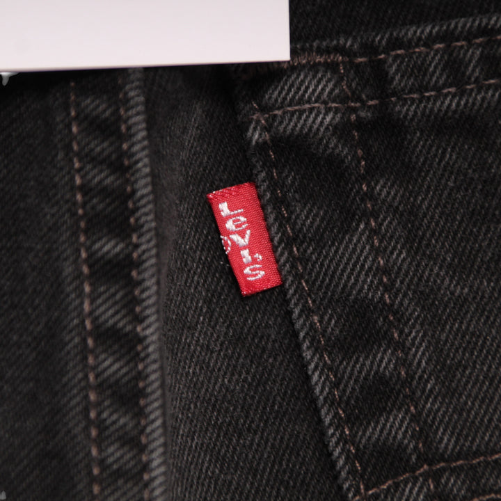 Levi's 505 Regular Fit Jeans Vintage Nero W32 L32 Uomo Made in USA