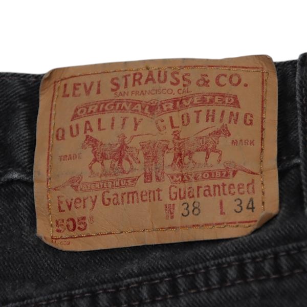 Levi's 505 Regular Fit jeans nero W38 L34 uomo