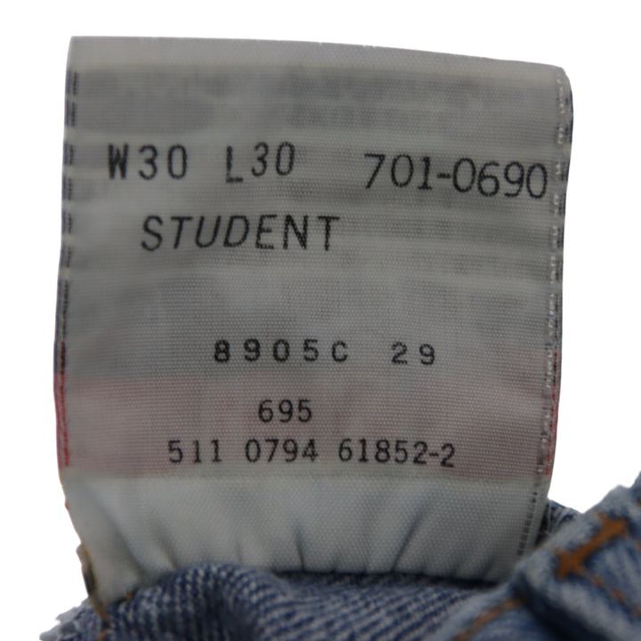 Levi's 511 Student Jeans Denim Vintage W30 L30 Unisex Made in USA