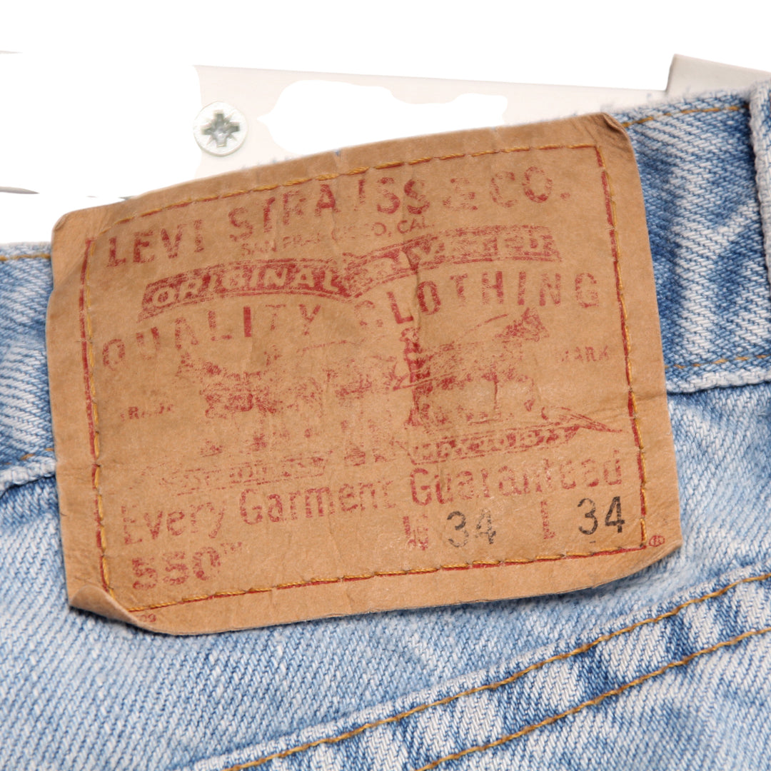 Levi's 550 Jeans Vintage Denim W34 L34 Uomo