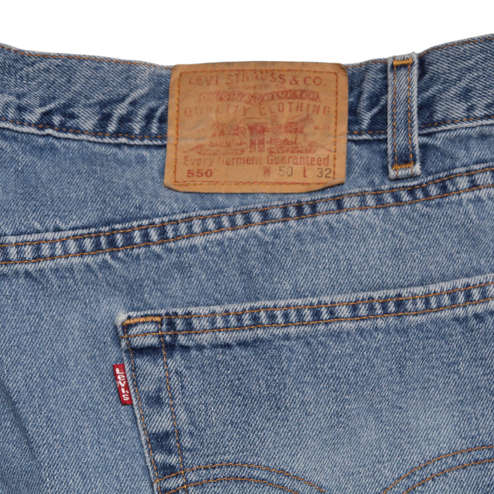 Levi's 550 Relaxed Fit Jeans Vintage Denim W50 L32 Uomo Made in USA