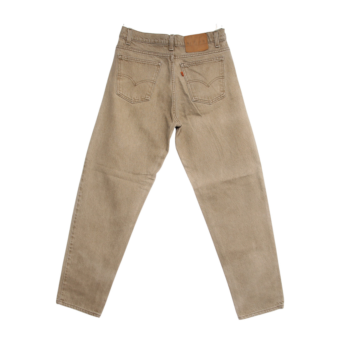 Levi's 550 Relaxed Fit Orange Tab Jeans Marrone W31 L30 Uomo Made in USA
