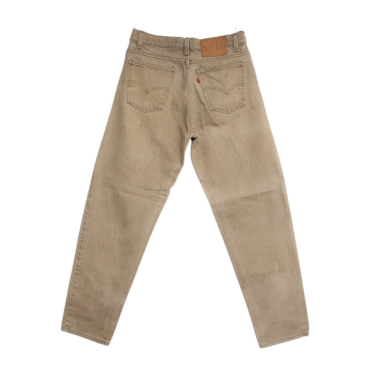 Levi's 550 Relaxed Fit Orange Tab Jeans Marrone W31 L30 Uomo Made in USA