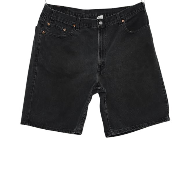 Levi's 550 Relaxed bermuda di jeans nero W42 L00 uomo made in USA