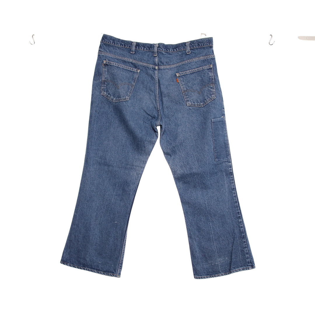 Levi's 646 Bootcut Orange Tab Jeans Vintage Denim W42 L30 Uomo Made in USA