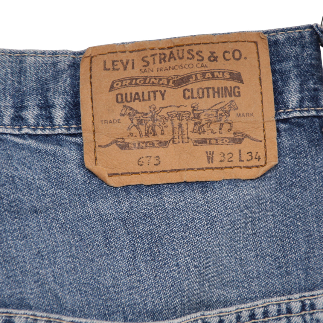 Levi's 673 Orange Tab Jeans Denim W32 L34 Uomo