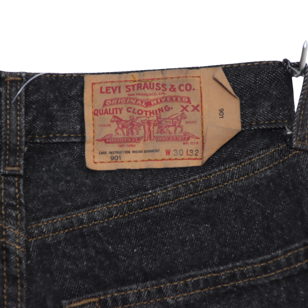 Levi's 901 Buggy Jeans Nero W30 L32 Donna Made in USA