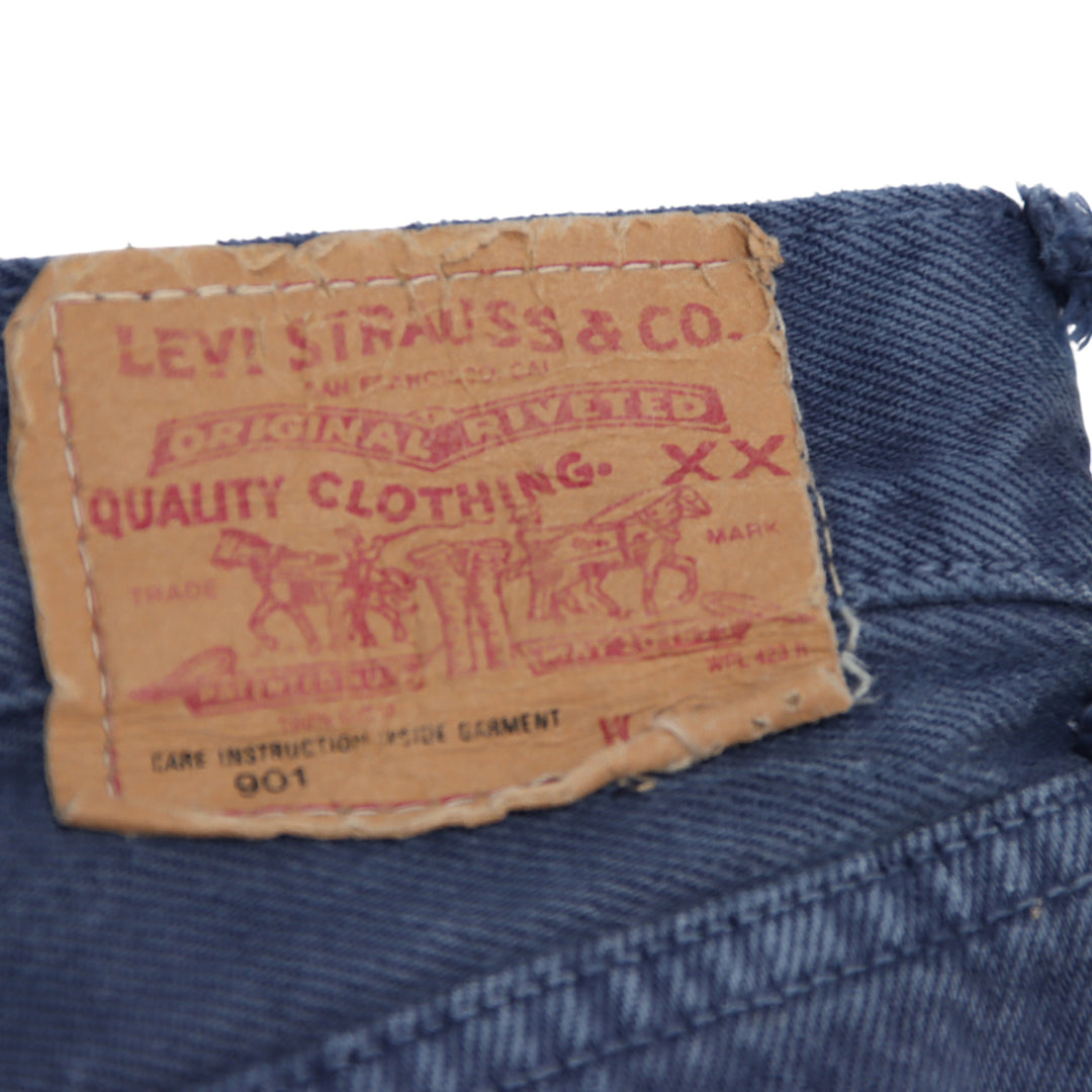 Levi's 901 Jeans Vintage Blu W29 L30 Donna Made in USA