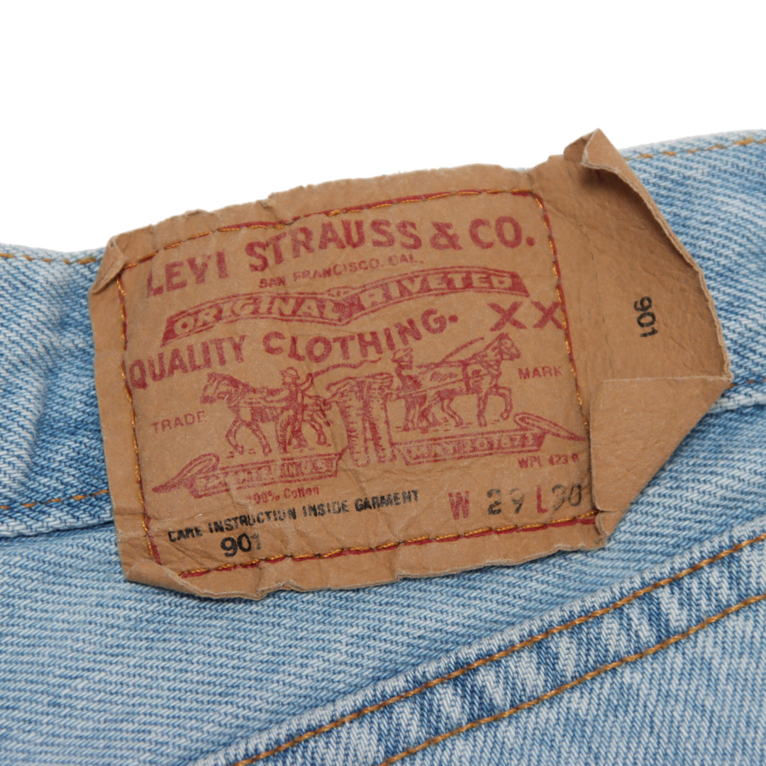 Levi's 901 Jeans Vintage Denim W29 L30 Donna Made in USA