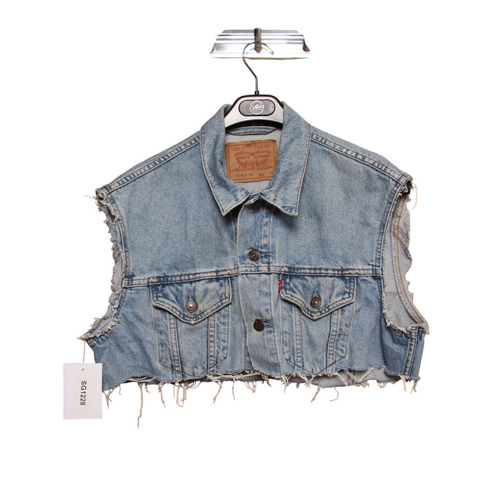Levi's Gilet di Jeans Denim Taglia M Unisex