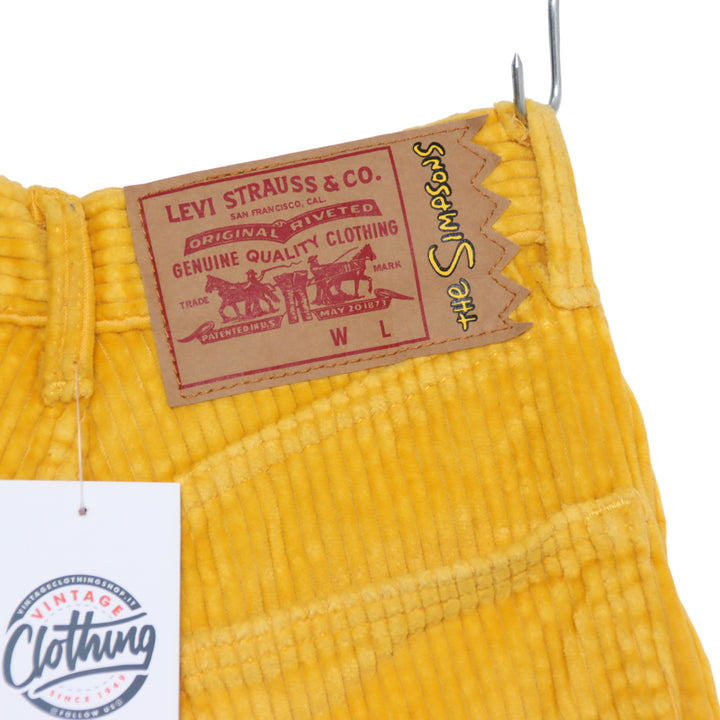 Levi's x The Simpson High Loose Jeans in Velluto Giallo W25 L31 Donna