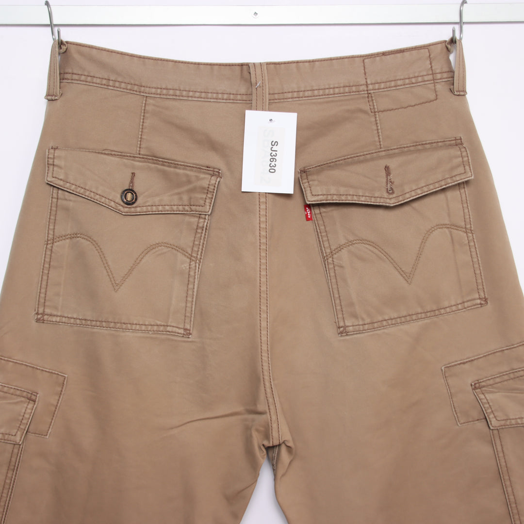 Levi's cargo loose straight W34 L32 jeans vintage in denim beige da uomo