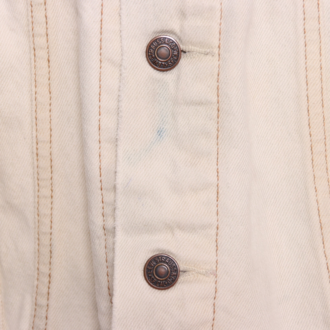 Levi's giacca di jeans bianca taglia L uomo