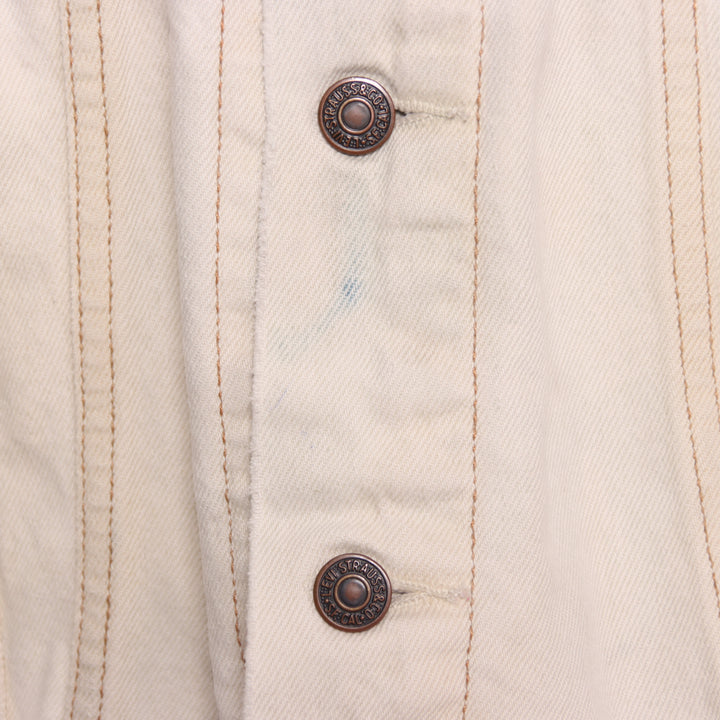 Levi's giacca di jeans bianca taglia L uomo