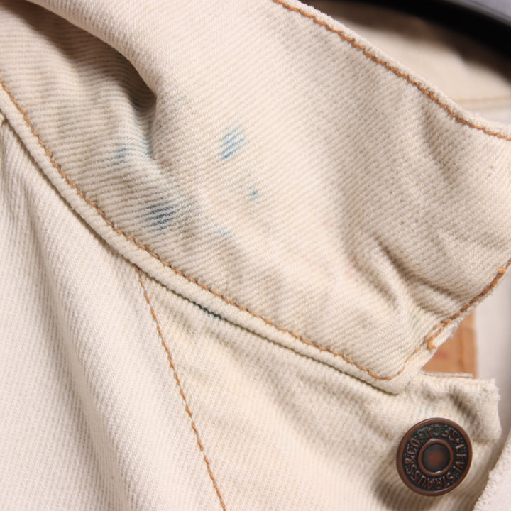 Levi's giacca di jeans bianca taglia L uomo