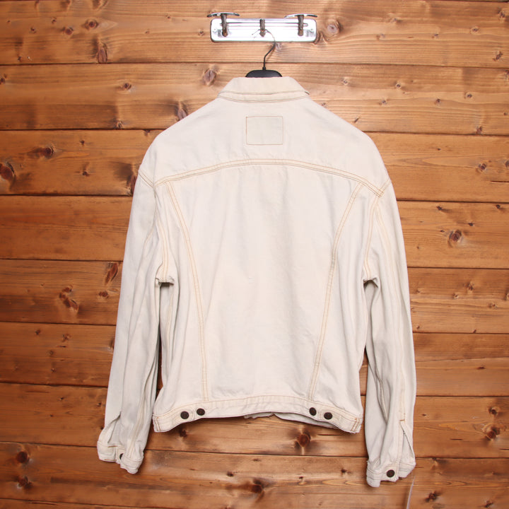 Levi's giacca di jeans bianca taglia L uomo