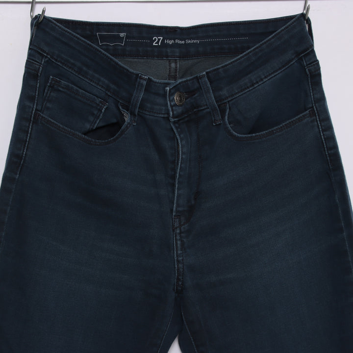 Levi's hight rise skinny W27 L32 jeans in denim blu da donna