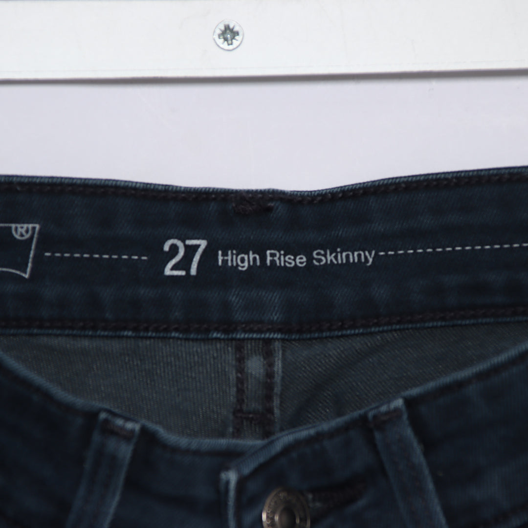 Levi's hight rise skinny W27 L32 jeans in denim blu da donna