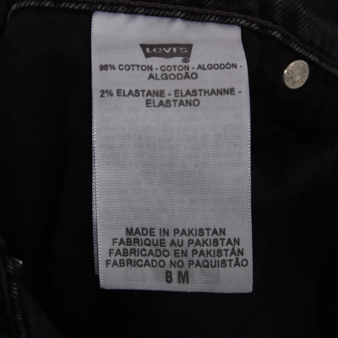 Levi's mid rise skinny W29 jeans in denim nero da donna