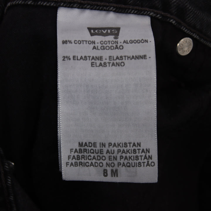 Levi's mid rise skinny W29 jeans in denim nero da donna