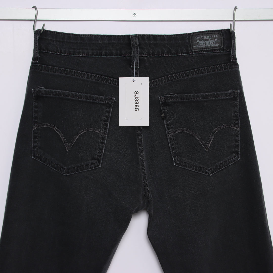 Levi's mid rise skinny W29 jeans in denim nero da donna