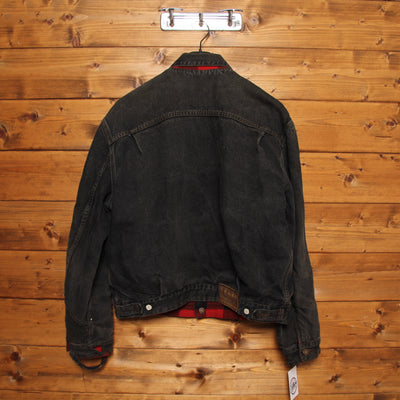 Levis Orange Tab Giacca di Jeans Double Face Nero Taglia L Unisex