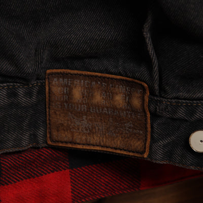 Levis Orange Tab Giacca di Jeans Double Face Nero Taglia L Unisex