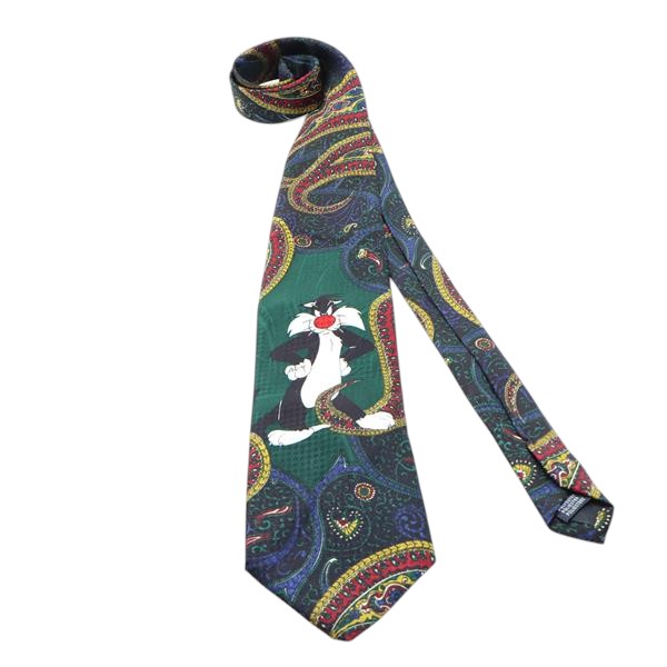 Looney Tones cravatta multicolore con fantasia in poliestere uomo
